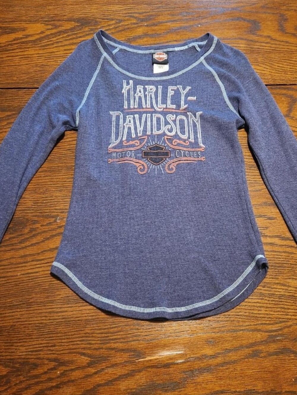 Harley-Davidson Long Sleeve Blue Graphic Tee